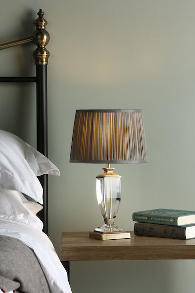 Laura Ashley Carson Small Table Lamp Antique Brass & Crystal –  from Amos Lighting + Home