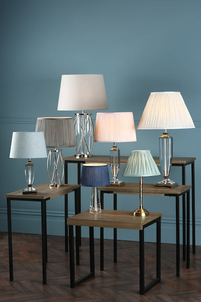 Laura Ashley Carson Small Table Lamp Polished Nickel & Crystal –  from Amos Lighting + Home