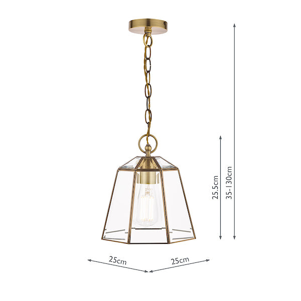 Laura Ashley Clayton Pendant Antique Brass –  from Amos Lighting + Home