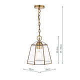 Laura Ashley Clayton Pendant Antique Brass –  from Amos Lighting + Home