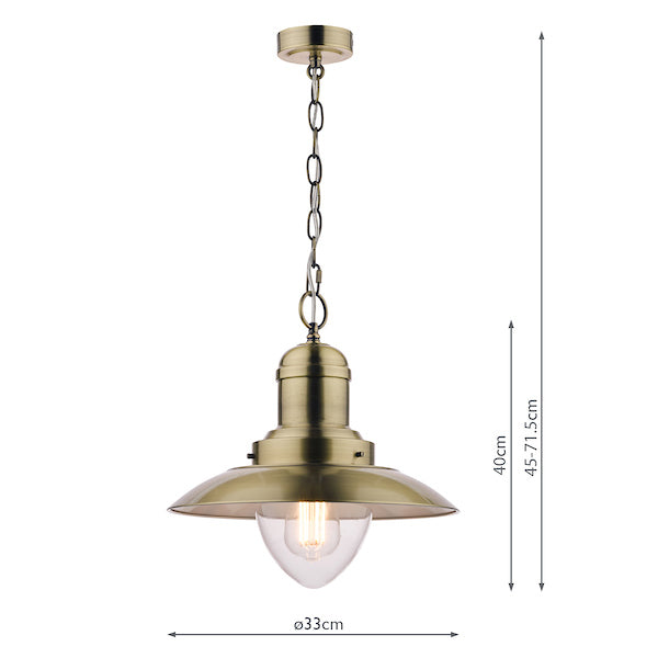 Laura Ashley Corbridge Pendant Antique Brass –  from Amos Lighting + Home