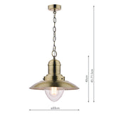 Laura Ashley Corbridge Pendant Antique Brass –  from Amos Lighting + Home