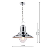 Laura Ashley Corbridge Pendant Polished Chrome –  from Amos Lighting + Home