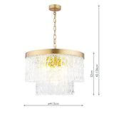 Laura Ashley Durnsford Pendant Matt Antique Brass from Amos Lighting + Home