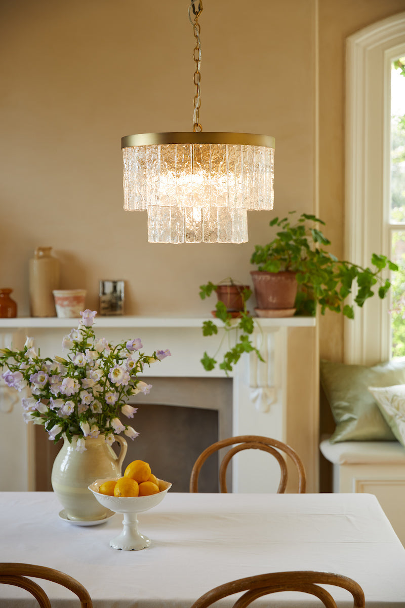 Laura Ashley Durnsford Pendant Matt Antique Brass from Amos Lighting + Home