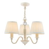 Laura Ashley Ellis 3 Light Chandelier Cream with Ivory Shades –  from Amos Lighting + Home