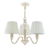 Laura Ashley Ellis 3 Light Chandelier Cream with Ivory Shades –  from Amos Lighting + Home