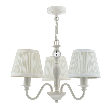 Laura Ashley Ellis 3 Light Chandelier Satin Grey with Shades –  from Amos Lighting + Home