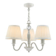 Laura Ashley Ellis 3 Light Chandelier Satin Grey with Shades –  from Amos Lighting + Home