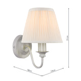 Laura Ashley Ellis Wall Light Satin Grey with Shade –  from Amos Lighting + Home