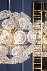 Laura Ashley Elwick 6 Light Pendant Chandelier Matt Brass & Crystal –  from Amos Lighting + Home