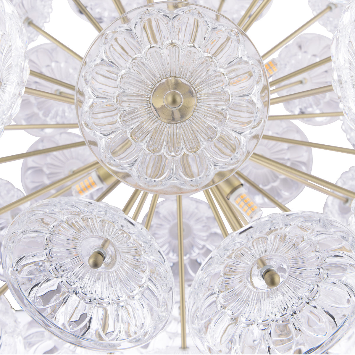 Laura Ashley Elwick 6 Light Pendant Chandelier Matt Brass & Crystal –  from Amos Lighting + Home