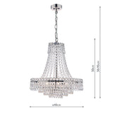 Laura Ashley Enid 5 Light Chandelier Polished Nickel & Cut Glass –  from Amos Lighting + Home