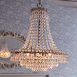 Laura Ashley Enid 5 Light Chandelier Polished Nickel & Cut Glass –  from Amos Lighting + Home