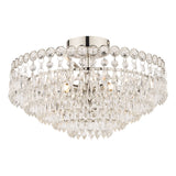 Laura Ashley Enid Semi Flush Ceiling Light Polished Nickel Crystal –  from Amos Lighting + Home