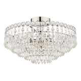 Laura Ashley Enid Semi Flush Ceiling Light Polished Nickel Crystal –  from Amos Lighting + Home