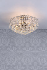 Laura Ashley Enid Semi Flush Ceiling Light Polished Nickel Crystal –  from Amos Lighting + Home