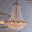 Laura Ashley Enid 5 Light Chandelier Polished Nickel & Cut Glass –  from Amos Lighting + Home