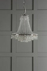 Laura Ashley Enid 5 Light Grand Chandelier Polished Nickel & Cut Glass –  from Amos Lighting + Home