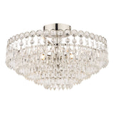 Laura Ashley Enid Semi Flush Ceiling Light Polished Nickel Crystal –  from Amos Lighting + Home