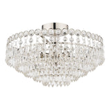 Laura Ashley Enid Semi Flush Ceiling Light Polished Nickel Crystal –  from Amos Lighting + Home