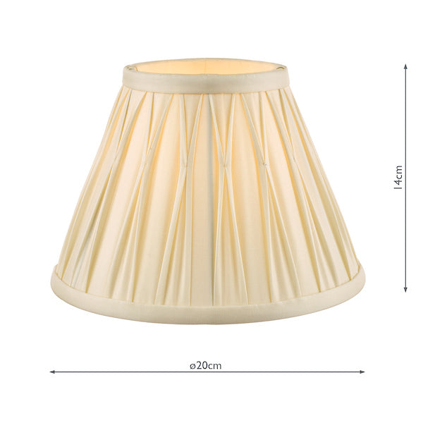 Laura Ashley Fenn Silk Empire Drum Shade Ivory 20cm/8 inch –  from Amos Lighting + Home