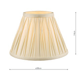 Laura Ashley Fenn Silk Empire Drum Shade Ivory 20cm/8 inch –  from Amos Lighting + Home