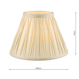 Laura Ashley Fenn Silk Empire Drum Shade Ivory 20cm/8 inch –  from Amos Lighting + Home