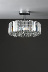 Laura Ashley Fernhurst Polished Chrome 3 Light Art Deco Semi-Flush Ceiling Light –  from Amos Lighting + Home