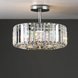 Laura Ashley Fernhurst Polished Chrome 3 Light Art Deco Semi-Flush Ceiling Light –  from Amos Lighting + Home