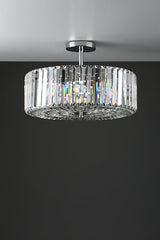 Laura Ashley Fernhurst Polished Chrome 4 Light Art Deco Semi Flush Ceiling Light –  from Amos Lighting + Home