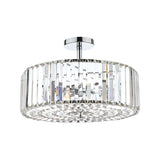 Laura Ashley Fernhurst Polished Chrome 4 Light Art Deco Semi Flush Ceiling Light –  from Amos Lighting + Home