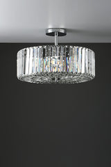 Laura Ashley Fernhurst Polished Chrome 4 Light Art Deco Semi Flush Ceiling Light –  from Amos Lighting + Home