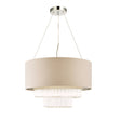 Laura Ashley Genevieve 5lt Pendant Chandelier Grey Shade –  from Amos Lighting + Home