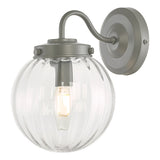 Laura Ashley Georgie Outdoor Wall Light Matt Grey Glass IP44 –  from Amos Lighting + Home