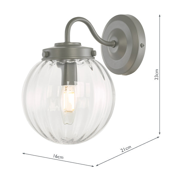 Laura Ashley Georgie Outdoor Wall Light Matt Grey Glass IP44 –  from Amos Lighting + Home