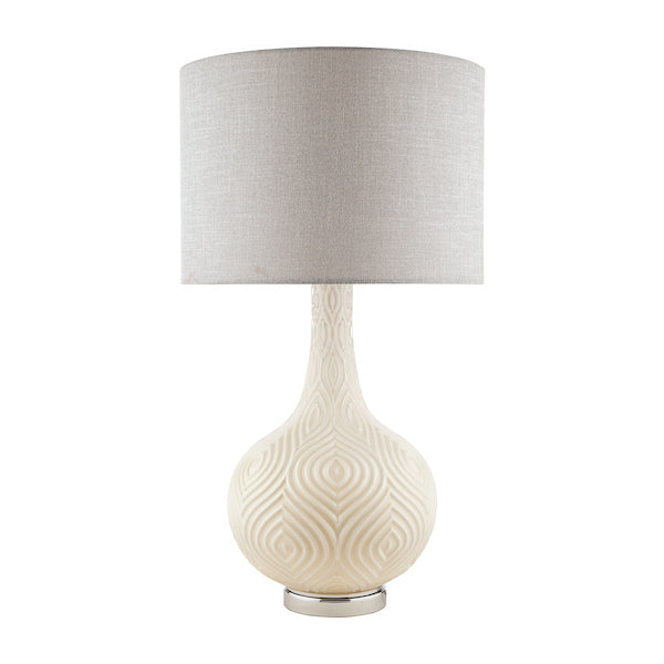 Laura Ashley Grace Table Lamp Patterned Glass with Shade –  from Amos Lighting + Home