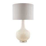 Laura Ashley Grace Table Lamp Patterned Glass with Shade –  from Amos Lighting + Home