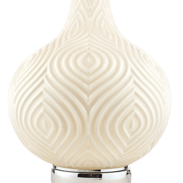 Laura Ashley Grace Table Lamp Patterned Glass with Shade –  from Amos Lighting + Home