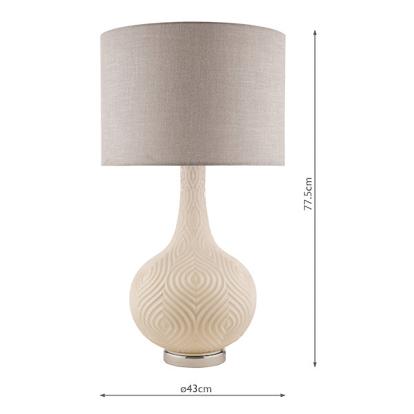 Laura Ashley Grace Table Lamp Patterned Glass with Shade –  from Amos Lighting + Home