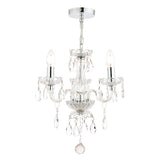 Laura Ashley Harriet 3 Light Crystal & Polished Chrome Chandelier –  from Amos Lighting + Home