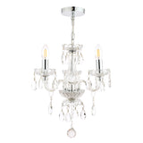 Laura Ashley Harriet 3 Light Crystal & Polished Chrome Chandelier –  from Amos Lighting + Home