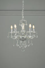 Laura Ashley Harriet 5 Light Crystal & Polished Chrome Chandelier –  from Amos Lighting + Home