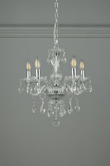 Laura Ashley Harriet 5 Light Crystal & Polished Chrome Chandelier –  from Amos Lighting + Home