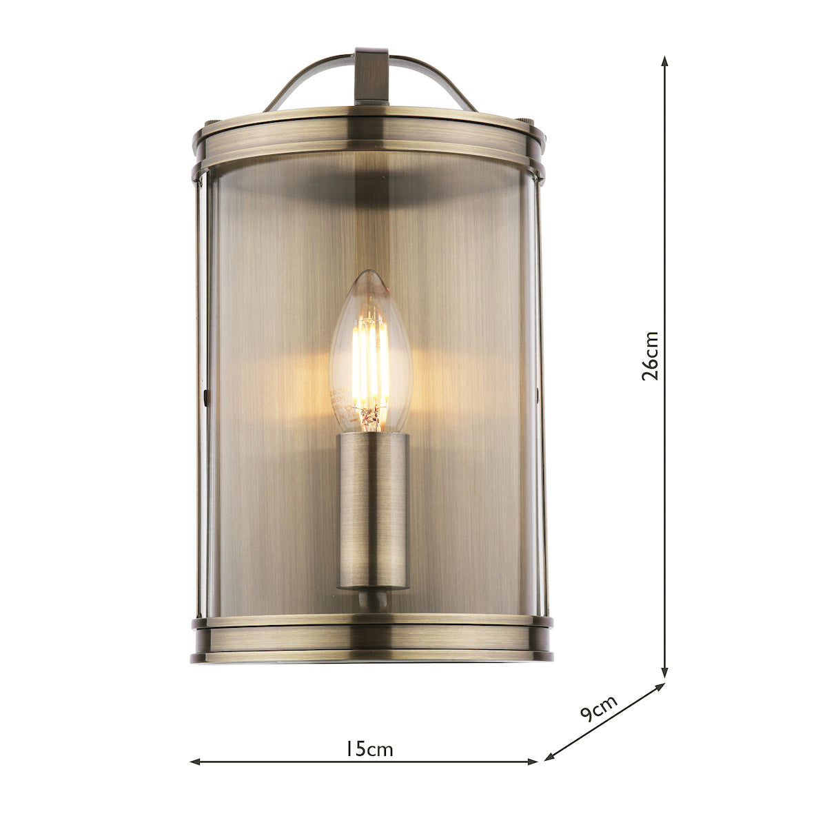 Laura Ashley Harrington Wall Light Antique Brass –  from Amos Lighting + Home