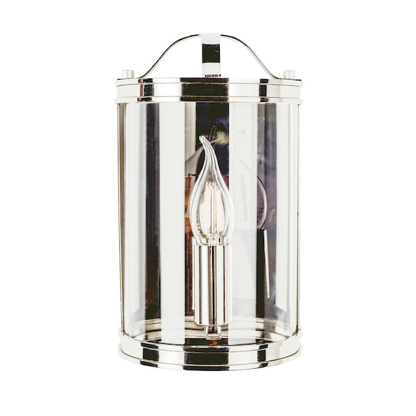 Laura Ashley Harrington Wall Light Polished Nickel Glass –  from Amos Lighting + Home