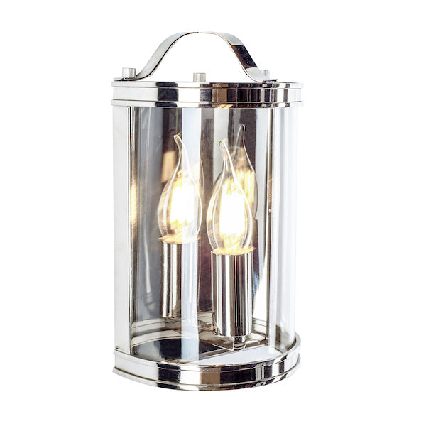 Laura Ashley Harrington Wall Light Polished Nickel Glass –  from Amos Lighting + Home