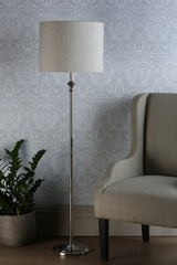 Laura Ashley Highgrove Floor Lamp Polished Nickel With Shade –  from Amos Lighting + Home