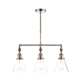 Laura Ashley Isaac 3 Light Bar Pendant Industrial Nickel –  from Amos Lighting + Home