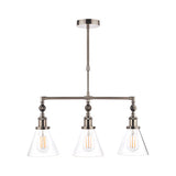 Laura Ashley Isaac 3 Light Bar Pendant Industrial Nickel –  from Amos Lighting + Home